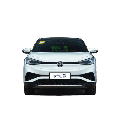 Volkswagen ID4X Long Endurance à conduite à gauche Voiture électrique et extérieur blanc cristallin