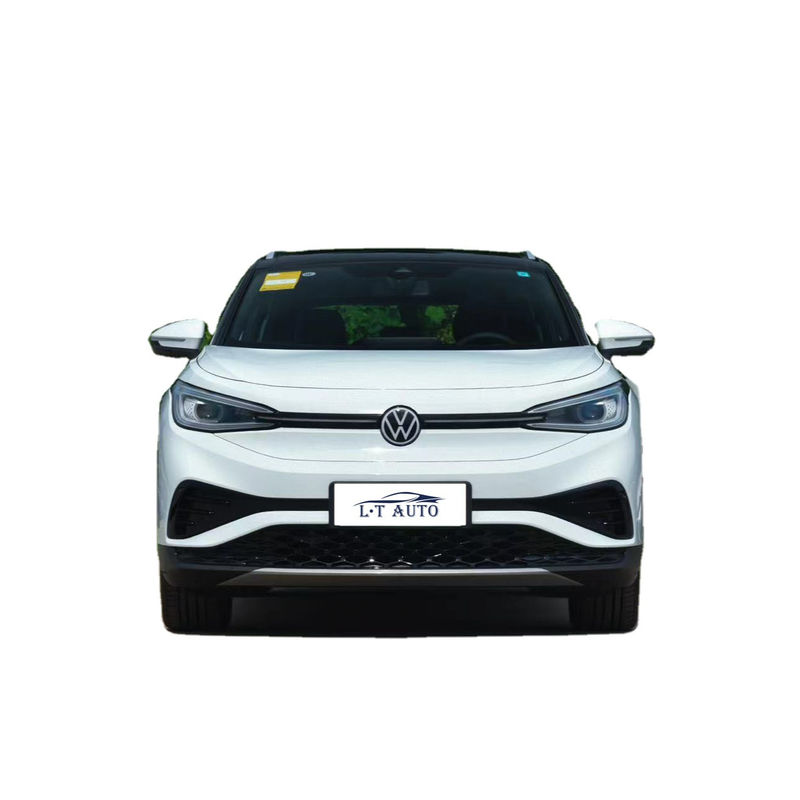 Volkswagen ID4X Long Endurance à conduite à gauche Voiture électrique et extérieur blanc cristallin